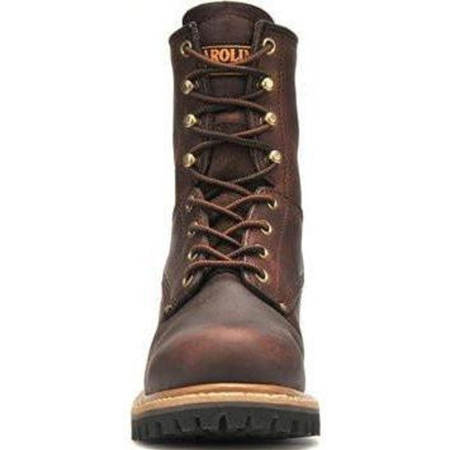 Women'S Carolina | Carolina Women'S Elm 8" Steel Toe Logger Work Boot - Brown - Ca1421 Dark Brown