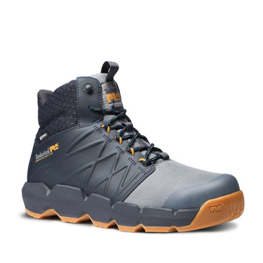 Men'S Timberland Pro | Timberland Pro Men'S Morphix 6" Comp Toe Wp Work Boot Tb0A5Yfu065 Grey