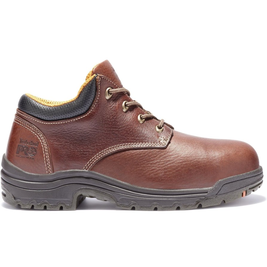 Men'S Timberland Pro | Timberland Pro Men'S Titan Oxford Alloy Toe Work Shoe Tb047028210 Brown