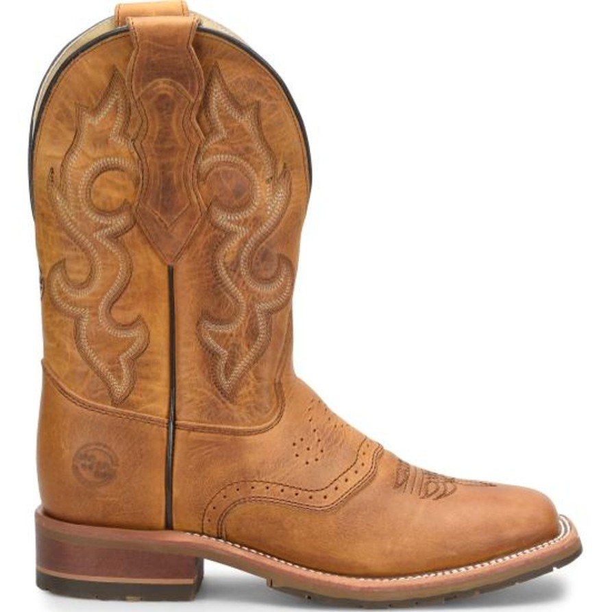 Men'S Double H | Double H Men'S Oldtown Folklore 11" St Roper Work Boot Dh8560 Brown