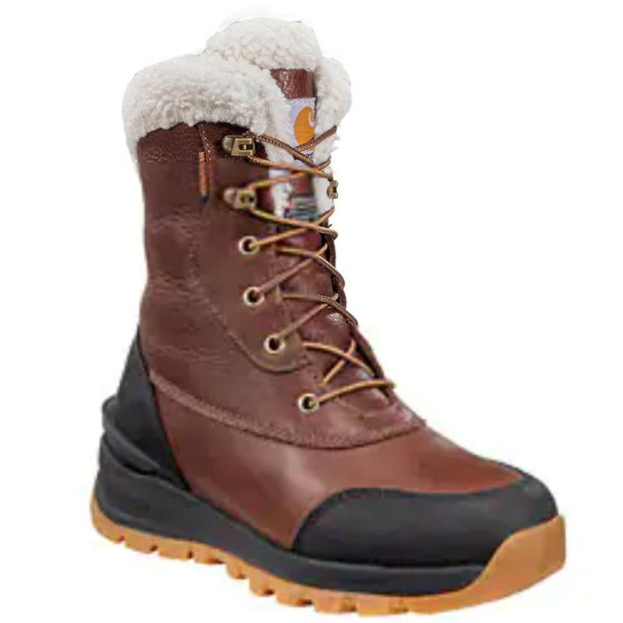 Women'S Carhartt | Carhartt Women'S Pellston 8" Wp Winter Work Boot - Mineral Fh8019-W Red