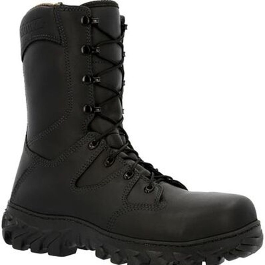 Men'S Rocky | Rocky Women'S Code Red Rescue 8" Wp Comp Toe Fire Boot Rkd0091 Black