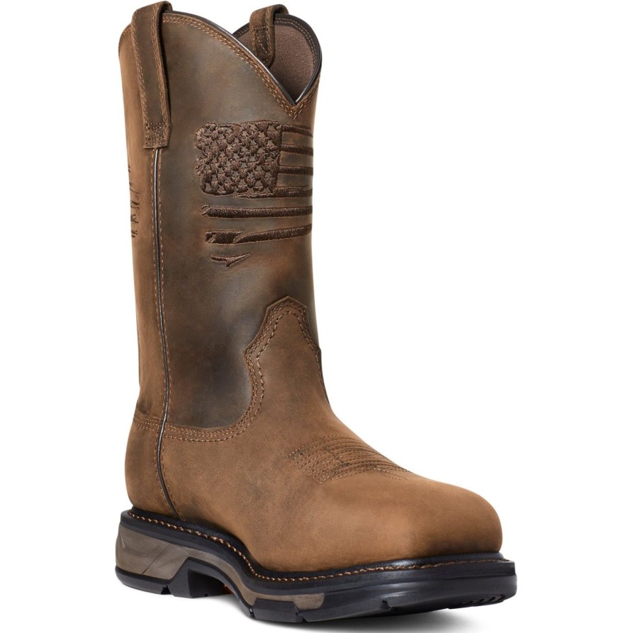 Men'S Ariat | Ariat Men'S Workhog Xt Carbon Toe Wp Western Work Boot 10036002 Brown