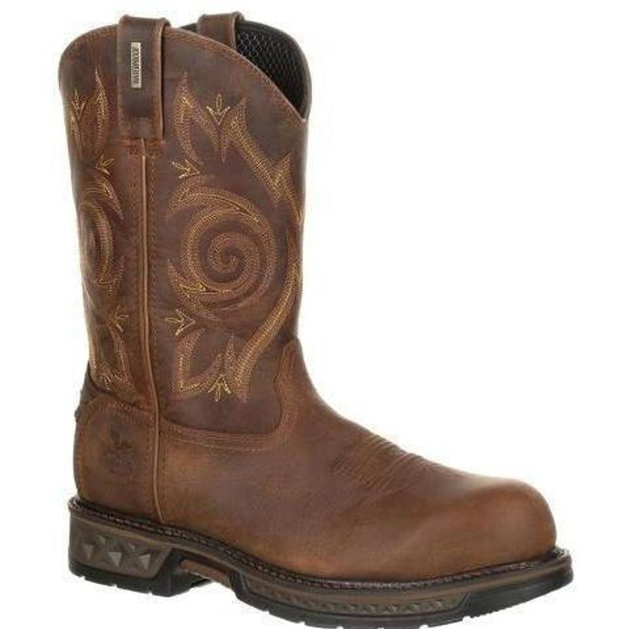 Men'S Georgia | Georgia Men'S Carbo-Tec Lt Comp Toe Wp Wellington Work Boot - Gb00239 Brown