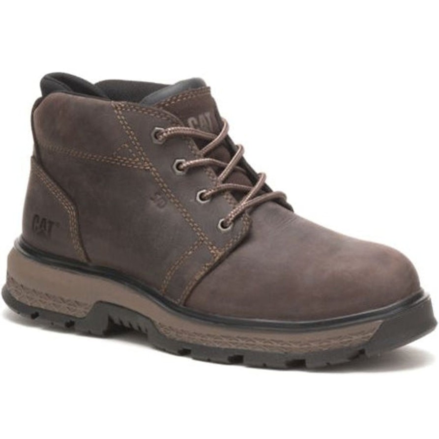 Men'S CAT | Cat Men'S Exposition 4.5" At Dissipative Work Boot - Demitasse - P91367 Brown