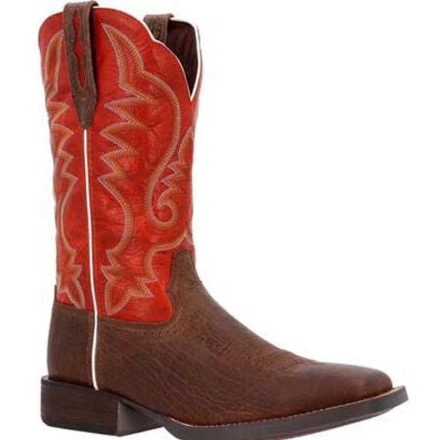 Men'S Durango | Durango Men'S Saddlebrook Acorn 12" St Western Work Boot -Acorn- Ddb0447 Acron/Crimson