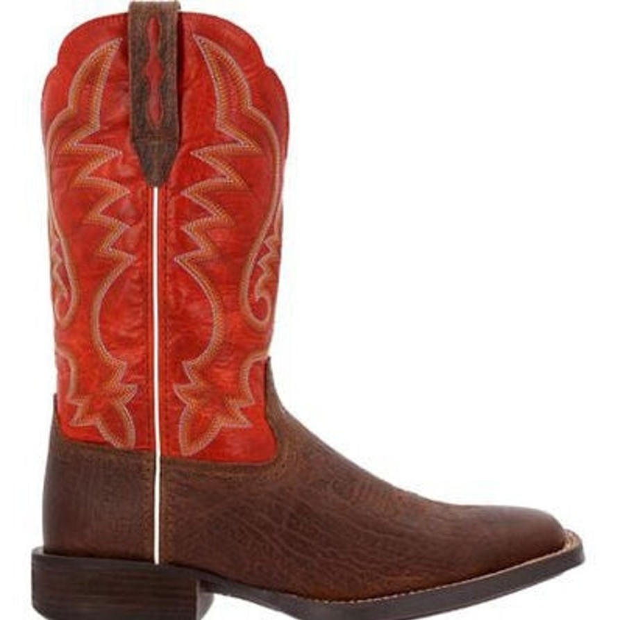 Men'S Durango | Durango Men'S Saddlebrook Acorn 12" St Western Work Boot -Acorn- Ddb0447 Acron/Crimson