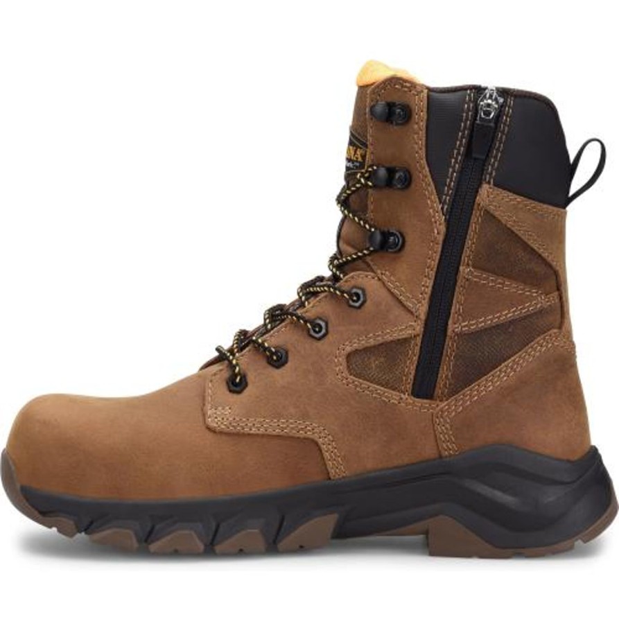 Men'S Carolina | Carolina Men'S Subframe 8" Wp Side Zip Comp Toe Work Boot Ca5552 Brown