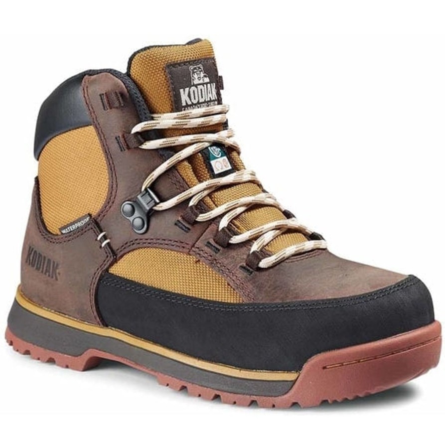 Women'S Kodiak | Kodiak Women'S Greb Classic Steel Toe Wp Hiker Work Boot 834Ybn Brown