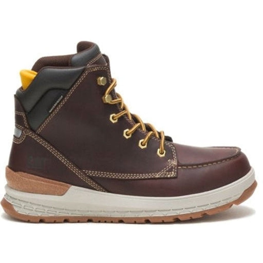 Men'S CAT | Cat Men'S Impact Soft Toe Wp Slip Resist Work Boot -Friar P51076 Brown