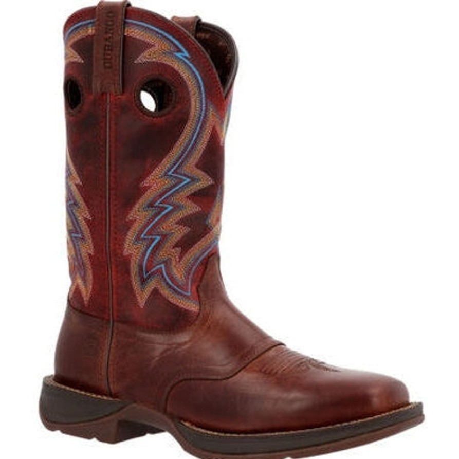 Men'S Durango | Durango Men'S Rebel12" St Western Work Boot -Pecan Brick- Ddb0391 Fire Brick