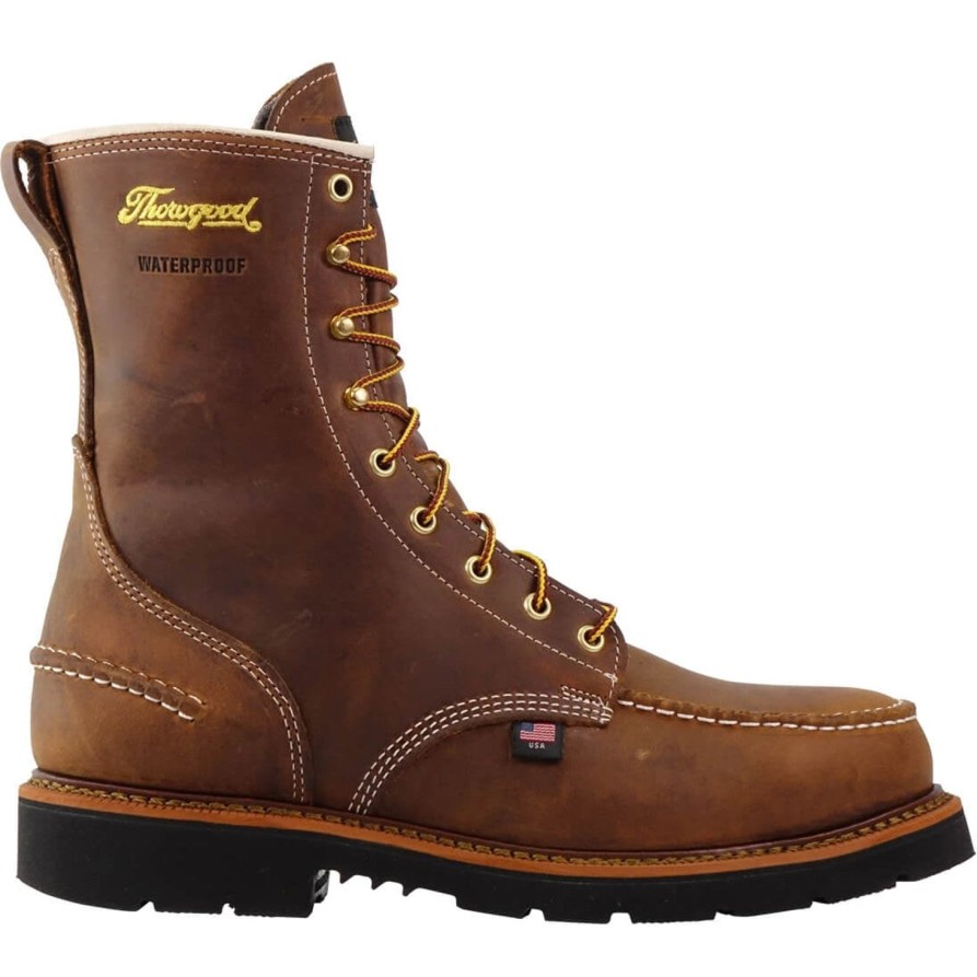 Men'S Thorogood | Thorogood Men'S 1957 Series 8" Moc Toe Wp Usa Made Work Boot- 814-3890 Brown