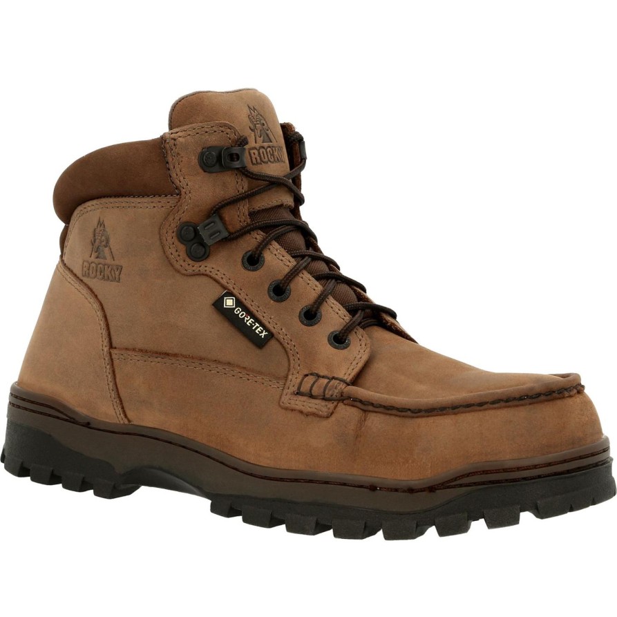 Men'S Rocky | Rocky Men'S Outback Gore-Tex® 6" Stl Toe Wp Work Boot- Brown - Rkk0335 Light Brown