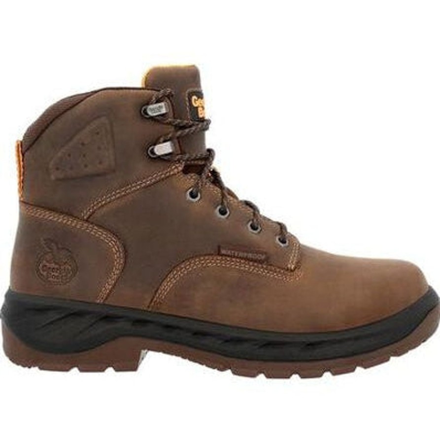 Men'S Georgia | Georgia Men'S Boot Ot 6" Waterproof Alloy Toe Work Boot Gb00522 Brown