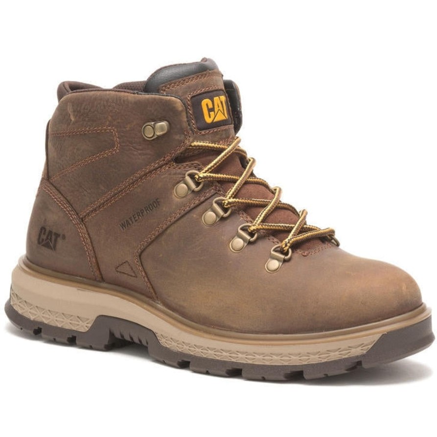 Men'S CAT | Cat Men'S Exposition Hiker Allow Toe Wp Work Boot- Pyramid - P51061 Brown