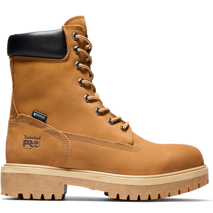 Men'S Timberland Pro | Timberland Pro Men'S Direct Attach 8" Soft Toe Ins Work Boot Tb026011713 Wheat Nubuck