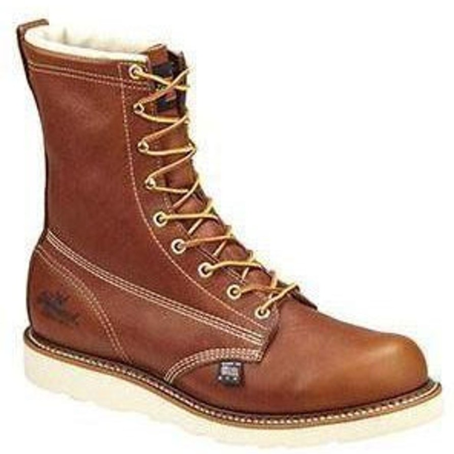 Men'S Thorogood | Thorogood Men'S Usa Made Amer Heritage 8" Comp Toe Wedge Work Boot 804-4210 Tobacco