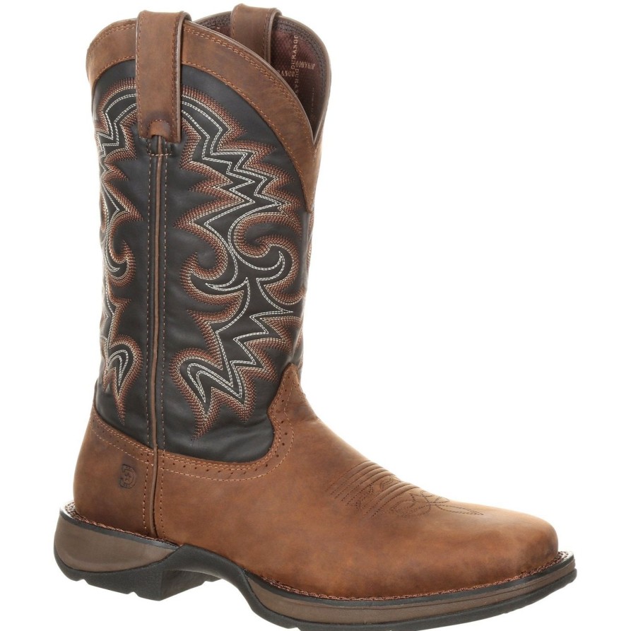 Men'S Durango | Durango Men'S Rebel 12" Square Toe Pull-On Western Boot Chocolate Ddb0135 Brown