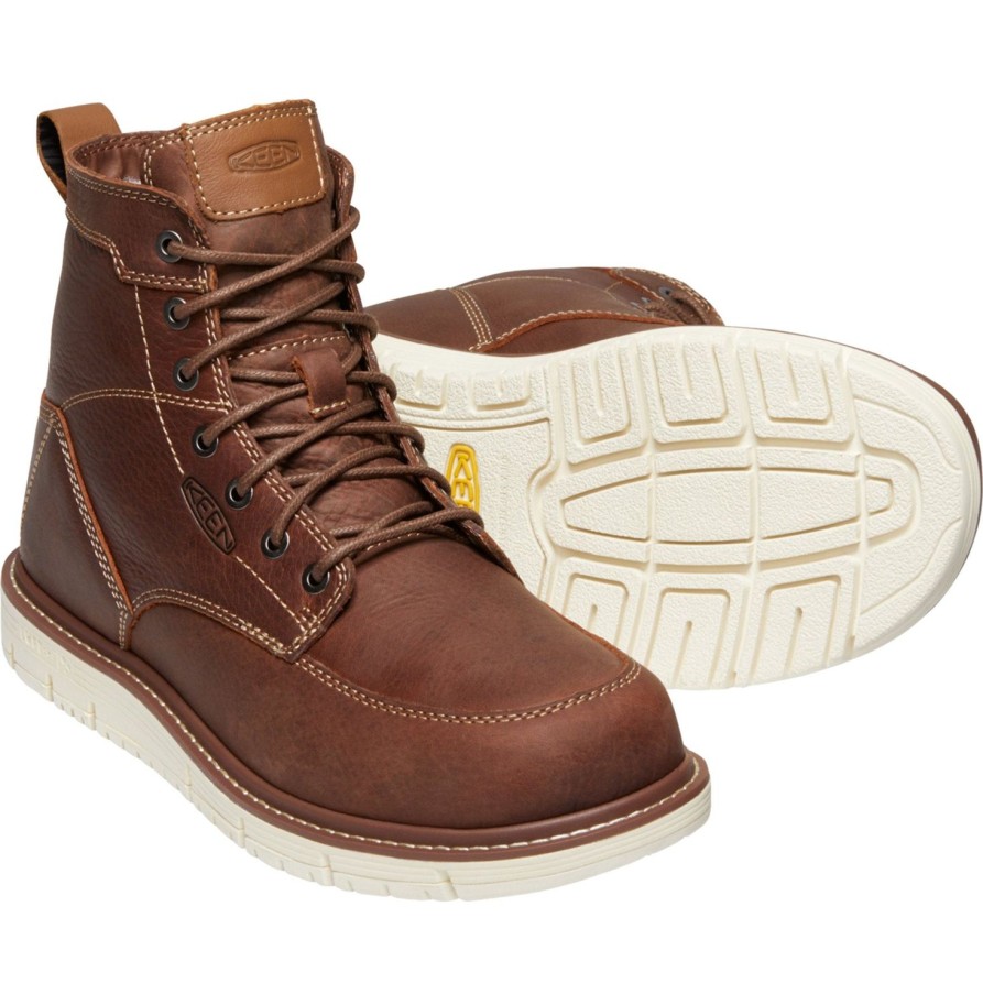 Men'S Keen | Keen Utility Men'S San Jose 6" Soft Toe Work Boot Gingerbread- 1020146 Brown