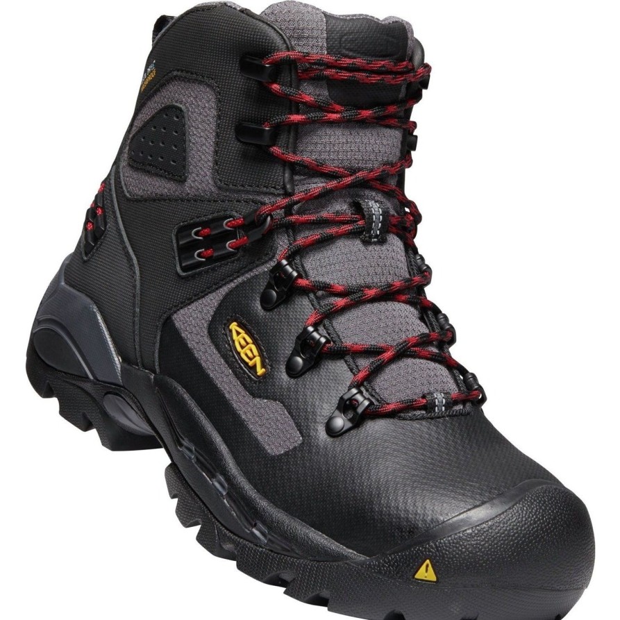 Men'S Keen | Keen Utility Men'S St. Paul 6" Comp Toe Wp Hiker Work Boot 1021351 Black