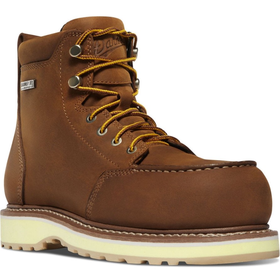 Women'S Danner | Danner Women'S Cedar River 6" Aluminum Toe Wp Work Boot 14308 Brown