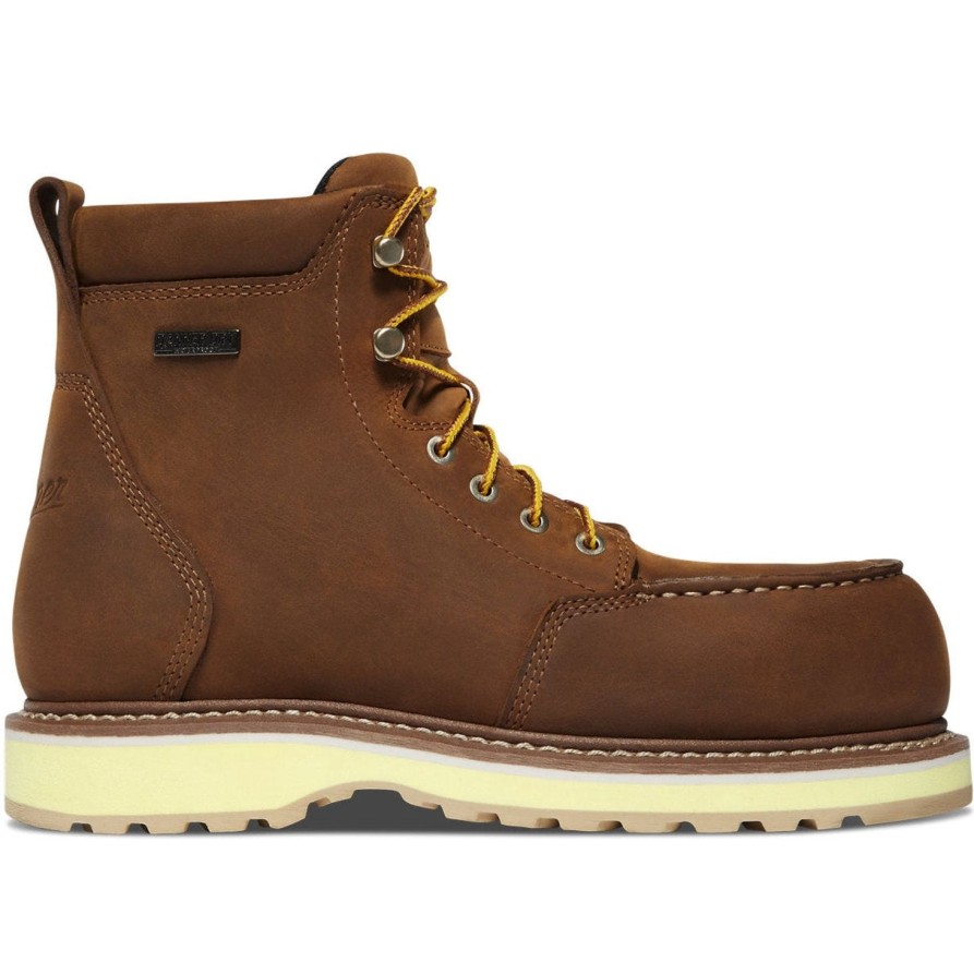 Women'S Danner | Danner Women'S Cedar River 6" Aluminum Toe Wp Work Boot 14308 Brown