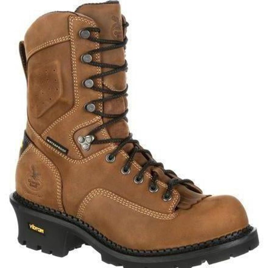 Men'S Georgia | Georgia Men'S Comfort Core 9" Logger Work Boot Gb00096 Brown