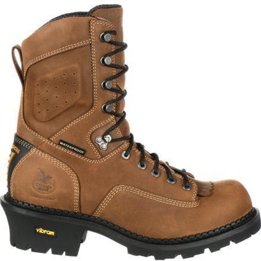 Men'S Georgia | Georgia Men'S Comfort Core 9" Logger Work Boot Gb00096 Brown