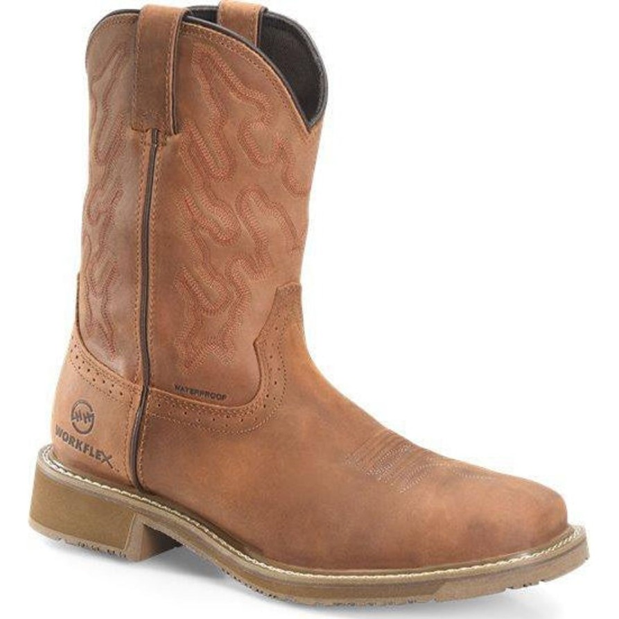 Men'S Double H | Double H Men'S Jacob 10" Comp Toe Wp Western Work Boot Dh5143 Brown