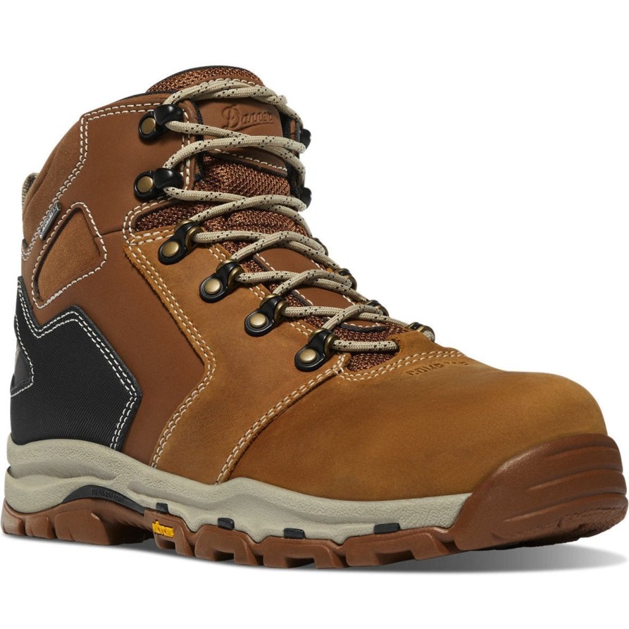 Men'S Danner | Danner Men'S Vicious 4.5" Comp Toe Wp Slip Resist Work Boot 13886 Tan