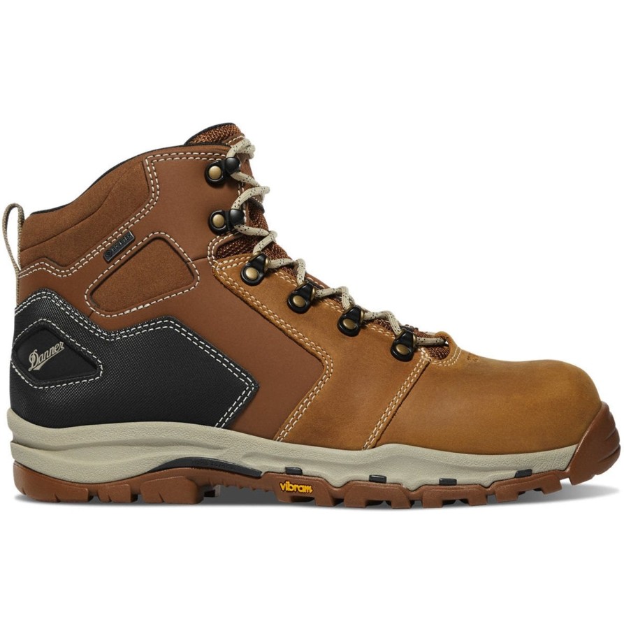 Men'S Danner | Danner Men'S Vicious 4.5" Comp Toe Wp Slip Resist Work Boot 13886 Tan