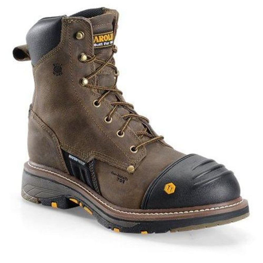 Men'S Carolina | Carolina Men'S 8" Production Workflex Comp Toe Wp Work Boot - Ca2559 Brown