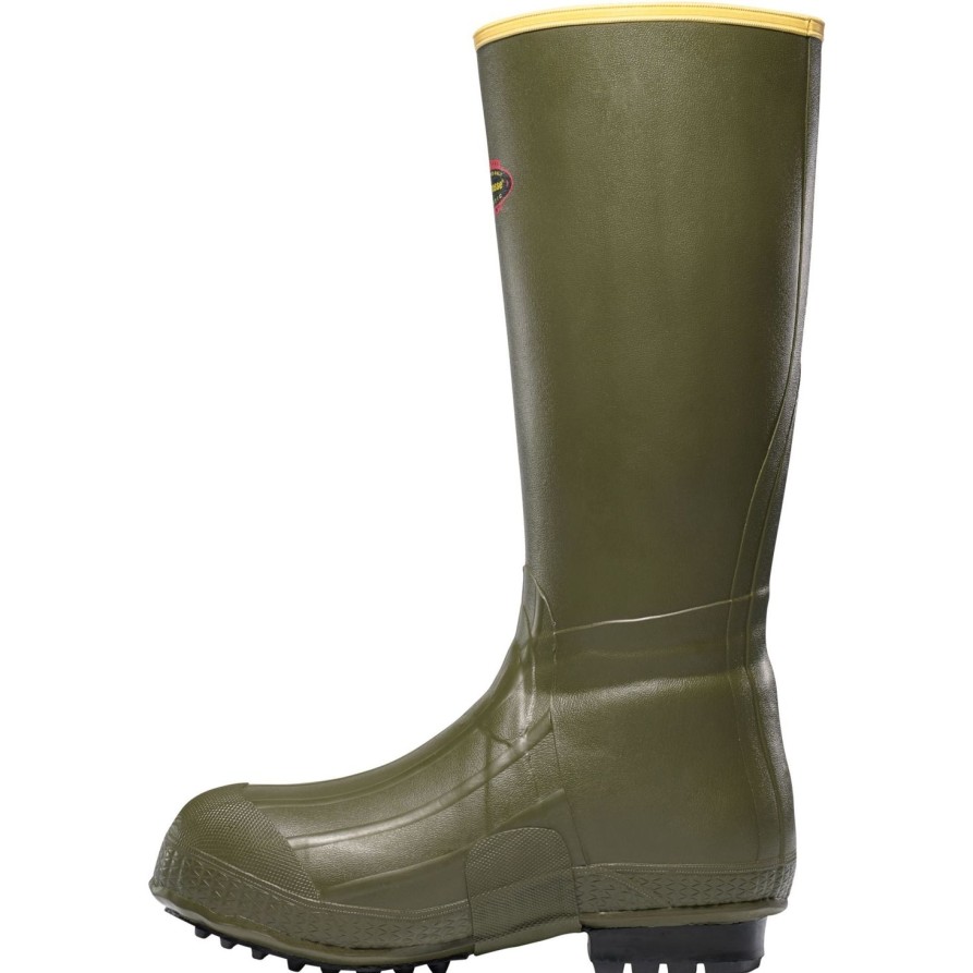 Men'S LaCrosse | Lacrosse Men'S Burly Air Grip 18" Rubber Work Boot 266050 Green