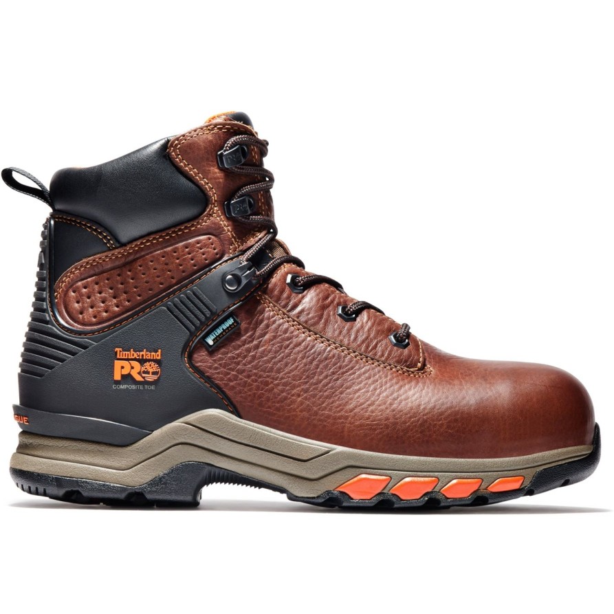 Men'S Timberland Pro | Timberland Pro Men'S Hypercharge 6" Comp Toe Wp Work Boot Tb0A1Q54214 Brown