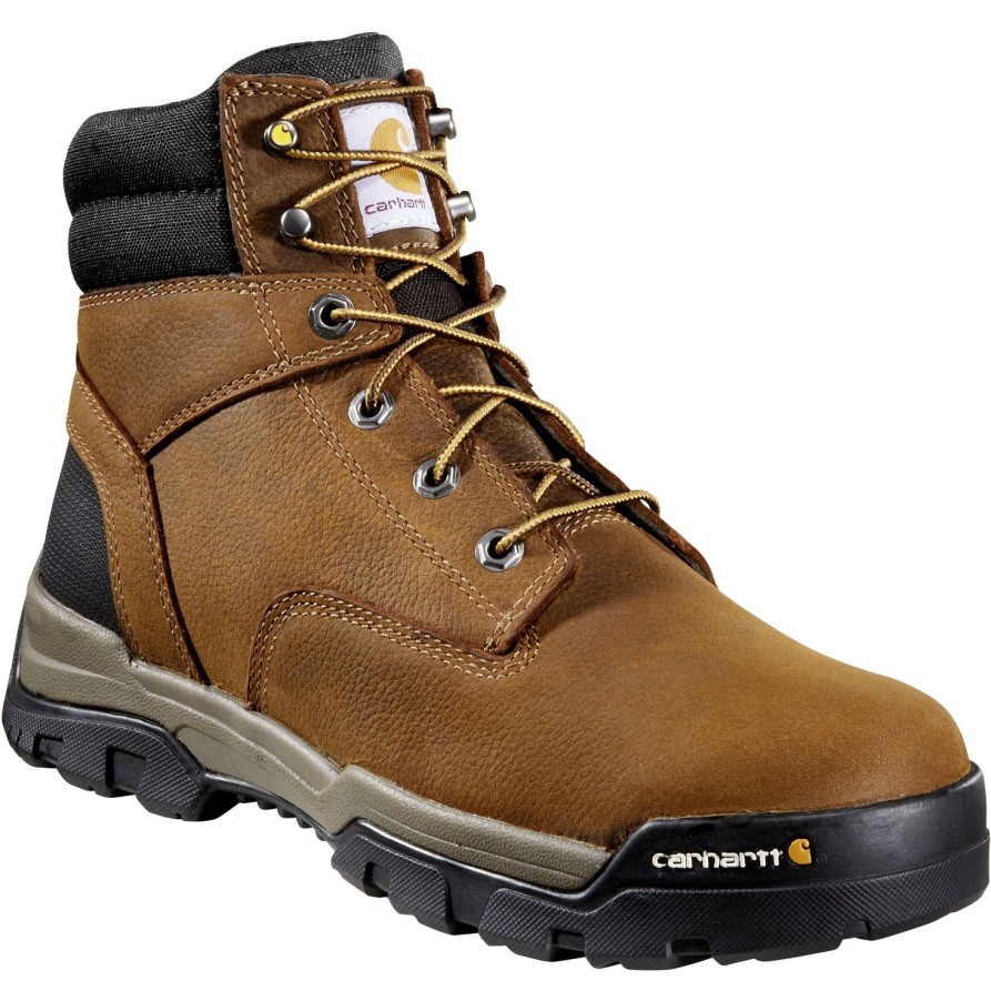 Men'S Carhartt | Carhartt Men'S Ground Force 6" Wp Comp Toe Work Boot Cme6347 Brown