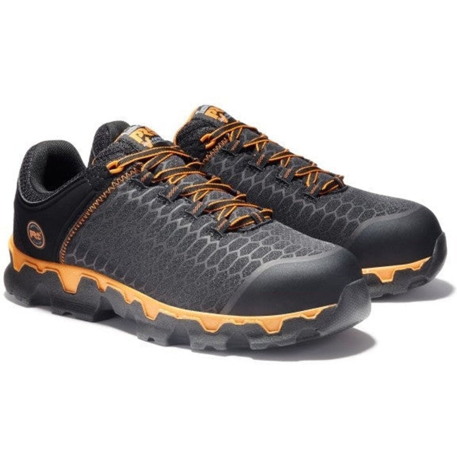 Men'S Timberland Pro | Timberland Pro Men'S Powertrain Sport At Sneaker Work Shoe Tb0A1B6S001 Black