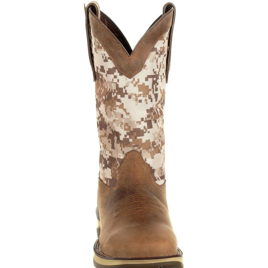 Men'S Durango | Durango Men'S Rebel 12" Square Toe Pull-On Western Boot Ddb0166 Brown