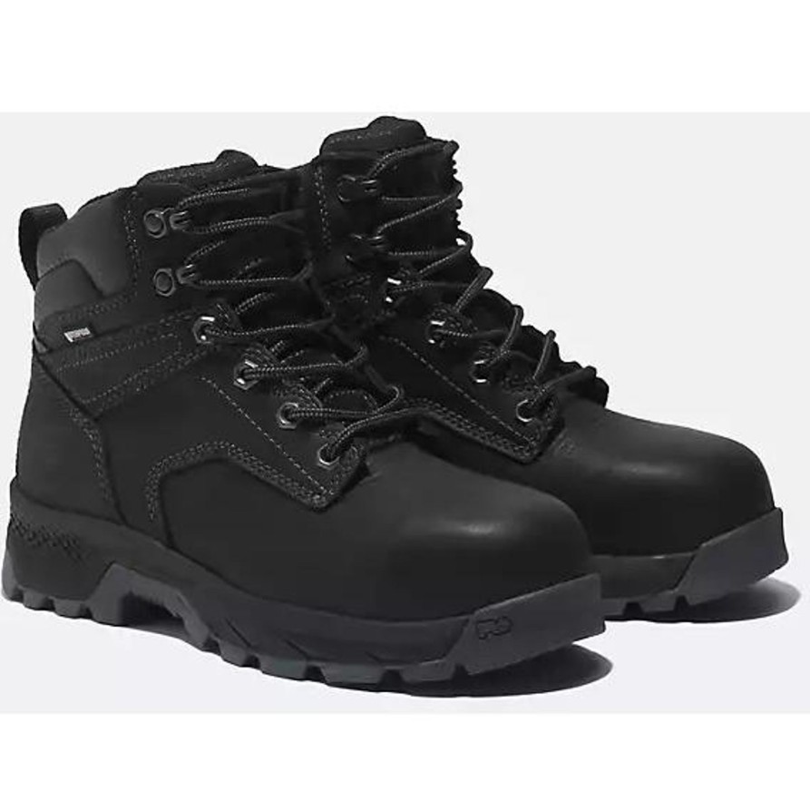 Women'S Timberland Pro | Timberland Pro Women'S Titan 6" Comp Toe Wp Work Boot Tb0A5Wuy001 Black