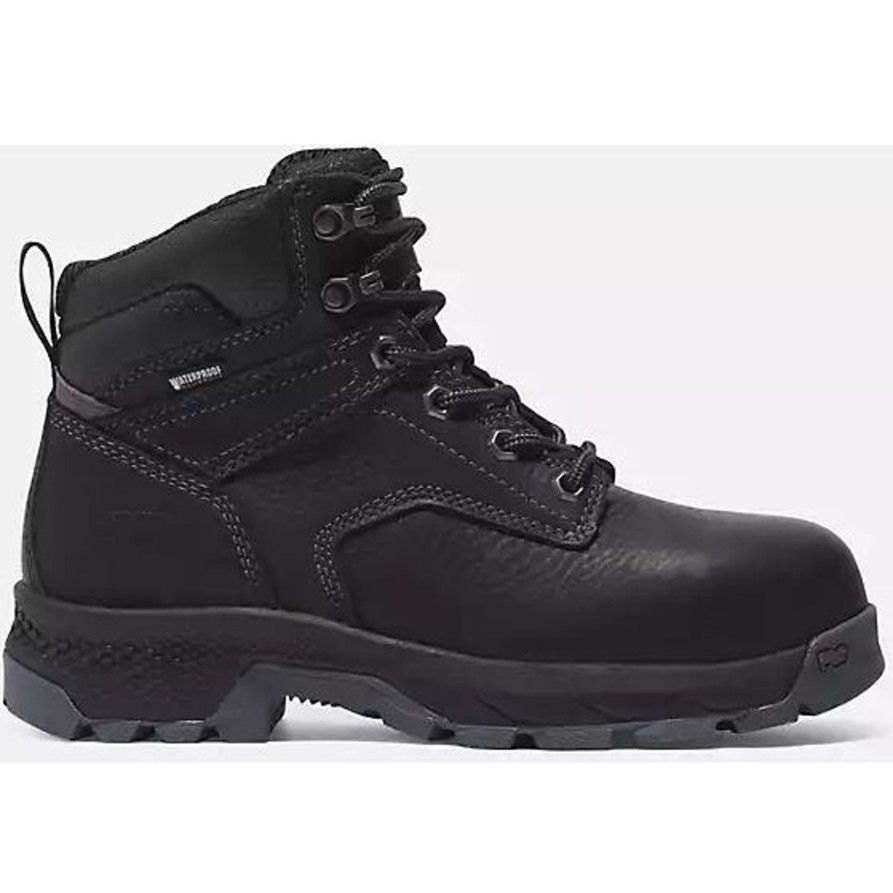 Women'S Timberland Pro | Timberland Pro Women'S Titan 6" Comp Toe Wp Work Boot Tb0A5Wuy001 Black