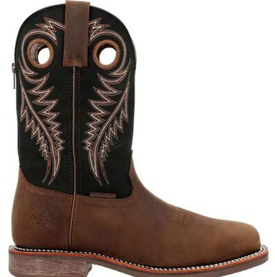 Men'S Georgia | Georgia Men'S Carbo Tec Elite 11" Wp Western Work Boot Gb00527 Brown