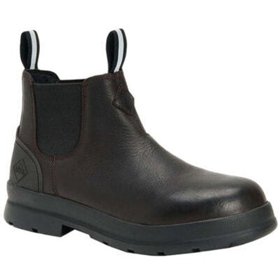 Men'S Muck | Muck Men'S Chore Farm Leather Chelsea Wp Work Boot Cclp-900 Black