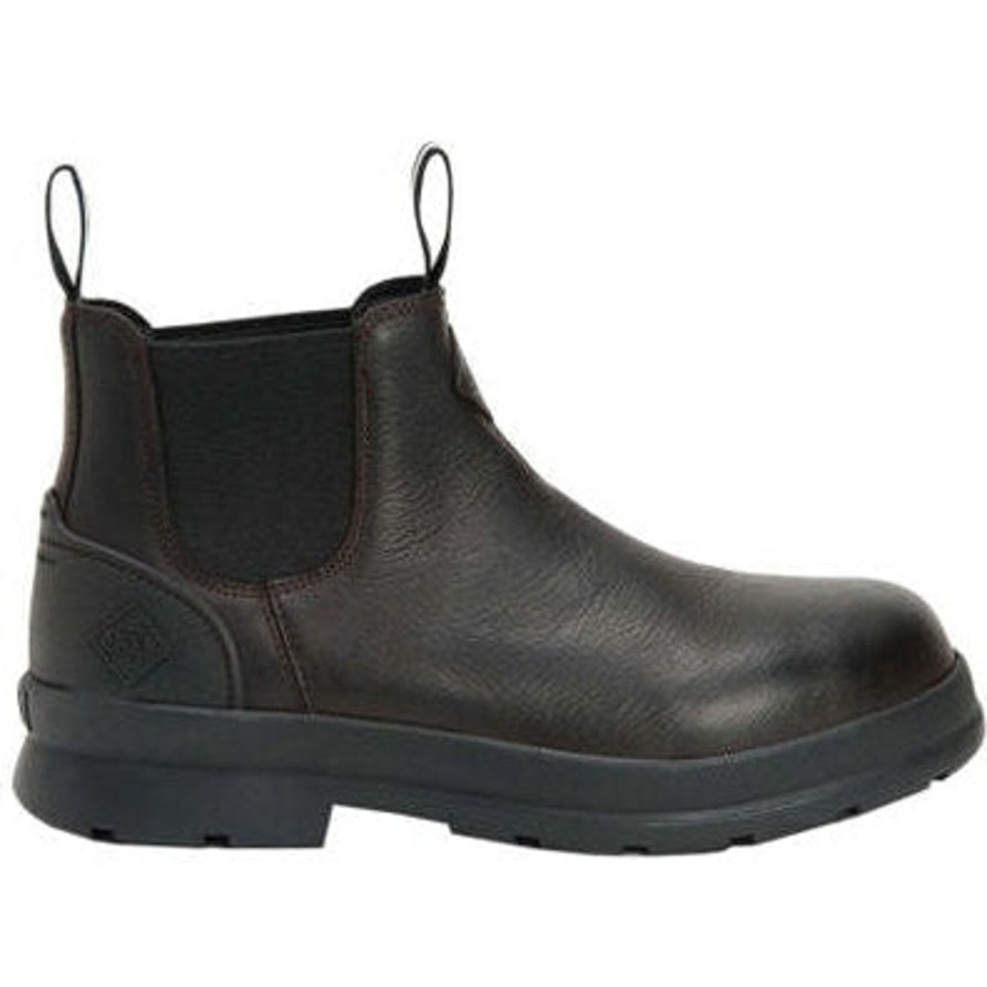 Men'S Muck | Muck Men'S Chore Farm Leather Chelsea Wp Work Boot Cclp-900 Black