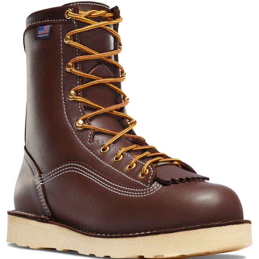 Men'S Danner | Danner Men'S Power Foreman 8" Usa Made Comp Toe Wp Work Boot - 15210 Brown