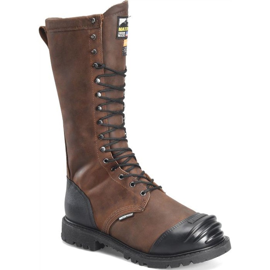 Men'S Matterhorn | Matterhorn Men'S 16" Wp Insulated Metguard Work Boot Mt716 Brown