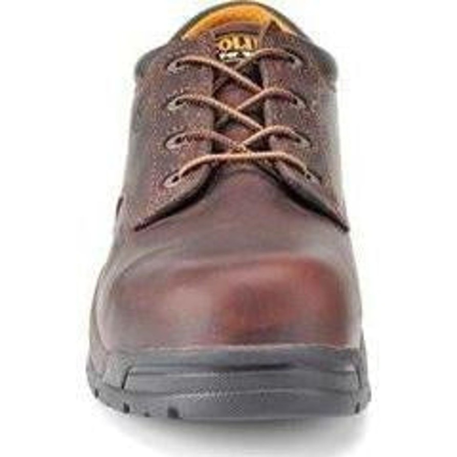 Men'S Carolina | Carolina Men'S Braze Non-Metallic Comp Broad Toe Oxford Work Shoe - Ca1520 Brown