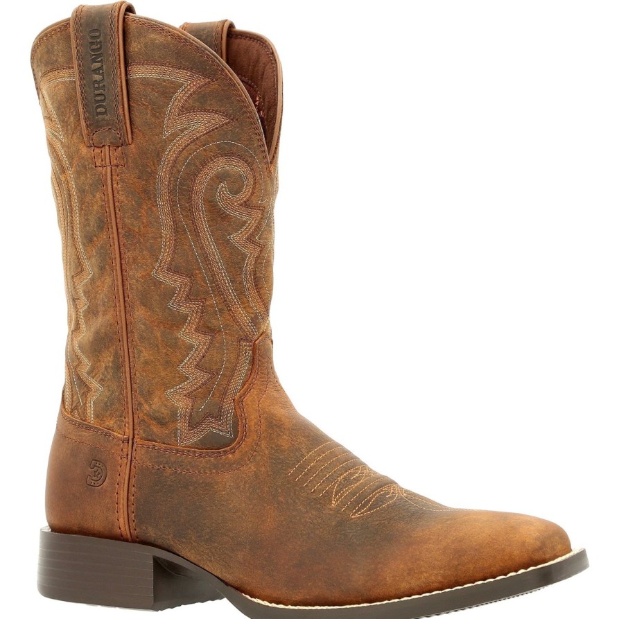 Men'S Durango | Durango Men'S Westward 11" Square Toe Pull-On Western Boot - Ddb0342 Brown