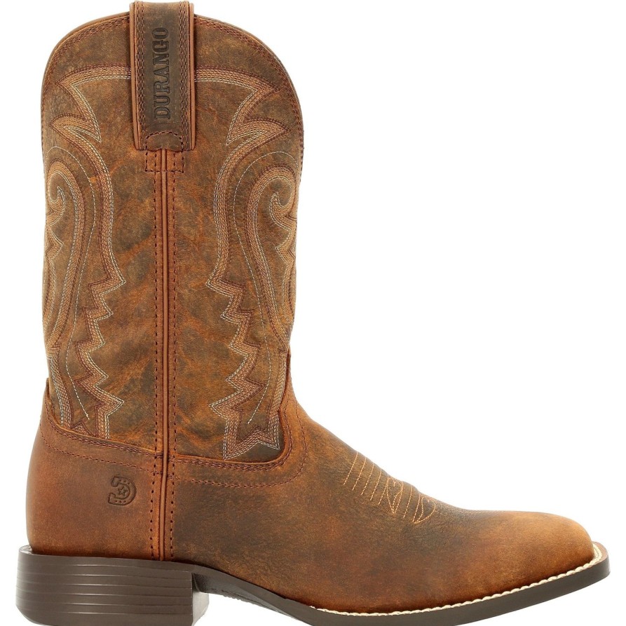 Men'S Durango | Durango Men'S Westward 11" Square Toe Pull-On Western Boot - Ddb0342 Brown