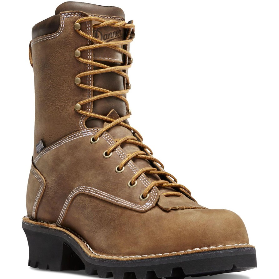 Men'S Danner | Danner Men'S Logger Soft Toe Wp Work Boot 15439 Brown