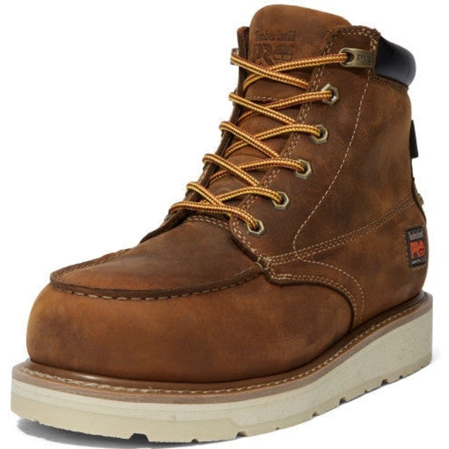 Men'S Timberland Pro | Timberland Pro Men'S Gridworks 6" Alloy Toe Wp Work Boot - Tb0A29V1214 Brown