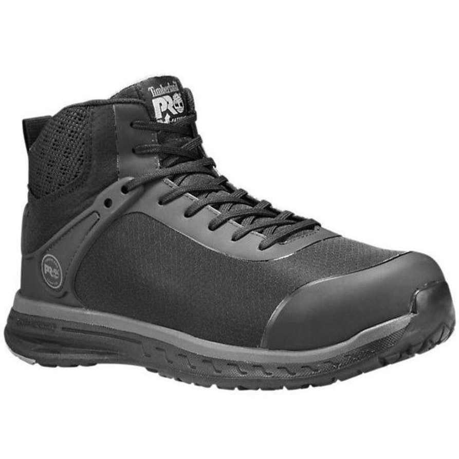 Men'S Timberland Pro | Timberland Pro Men'S Drivetrain Comp Toe Work Boot Tb0A1S5M001 Black